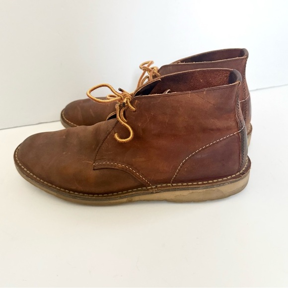 Red Wing 3322 Weekender Chukka Work Boots Leather Size 8 Copper - Picture 4 of 11